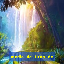 media de tiros de meta por jogo