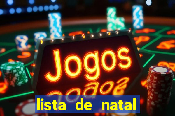 lista de natal para imprimir